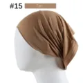 Tan modal hijab inner cap, high stretchy solid color breathable cap for women variant. - 23*25.5cm / Khaki