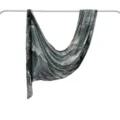 Dark green modal cotton scarf featuring elegant marble digital print. Soft and stylish hijab. - 170*70cm / 09
