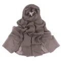 Solid color breathable modal scarf hijab for women, lightweight casual draped daily shawl wrap. - Dark Coffee Gray