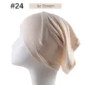 Modal solid color hijab cap, Jet Stream beige, high elasticity stretch cotton women tube hat. - 23*25.5cm / Jet Stream