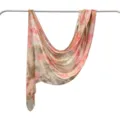 Modal cotton scarf in pink marble print, soft lightweight fashion shawl for women variant. - 170*70cm / 18