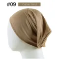 Modal under cap for women, plain color soft beanie in Cuban Sand, comfortable daily headwear. - 23*25.5cm / Cuba Sand