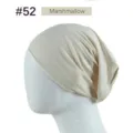 Solid modal inner hijab cap for women, high elasticity stretch tube cap in marshmallow color. - 23*25.5cm / Marshmallow Color