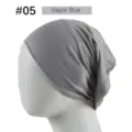 Modal Single Color Tubular Cap Under Cap Vapor Blue High Elastic Women Scarf Hat - 23*25.5cm / Vapor Blue