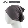 Modal Beanie Cap Quicksilver Color Elastic Soft Headwear for Women Daily Wear Variant - 23*25.5cm / Silver Gray