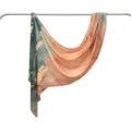 Modal cotton scarf featuring an elegant abstract marble digital print, stylish shawl and head wrap. - 170*70cm / 34