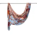 Modal cotton hijab scarf with abstract marble digital print for women stylish daily wear - 170*70cm / 30