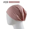 Modal Under Scarf Cap Lotus Color Elastic Women Bonnet Muslim Inner Hijab Cap Variant - 23*25.5cm / Lotus Pink