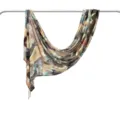 Marble Print Modal Cotton Scarf Variant, Soft Lightweight Draped Head Wrap Shawl. - 170*70cm / 45