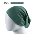 Solid modal slouchy beanie in malachite green, women's elastic stretch head cover hat. - 23*25.5cm / Malachite Green