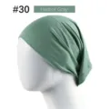 Modal Tube Cap Harbor Gray High Elasticity Mercerized Cotton Women Solid Color Under Scarf - 23*25.5cm / Harbor Gray