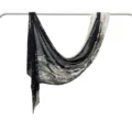 Black and white marble print modal cotton scarf long shawl versatile fashion head wrap. - 170*70cm / 28