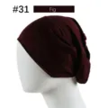 Women modal solid color under scarf cap breathable high elastic hijab cap modal bonnet - 23*25.5cm / Fig