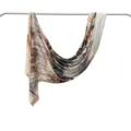 Marble print modal cotton scarf, elegant gold foil shawl, soft lightweight fashion neckwear. - 170*70cm / 29