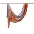 Modal cotton marble print scarf, orange and grey lightweight hijab or elegant fashion shawl. - 170*70cm / 32