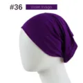 Modal inner hijab cap in violet indigo, stretch tube cap variant for women daily wear. - 23*25.5cm / Violet Indigo