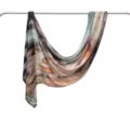 Soft modal cotton marble print scarf stylish abstract art design lightweight breathable shawl - 170*70cm / 35