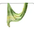 Green marble print modal cotton scarf ethnic shawl for women soft lightweight accessory - 170*70cm / 46