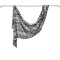 Black and white marble print modal cotton scarf, versatile daily accessory for women. - 170*70cm / 49