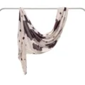 Modal cotton scarf with abstract digital print, elegant draped shawl for women. - 170*70cm / 54