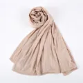 Effen modal lange sjaal met sprankelende strass lijnen voor dames veelzijdige hijab. - 02 Huidkleur