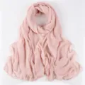 Sciarpa lunga rosa stropicciata da donna, morbida, traspirante, moda primavera estate. - 180*70cm / Nero Simmetrico (07)