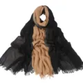Sciarpa lunga in cotone sfumato da donna, scialle e coprispalle di moda vintage leggero. - 13