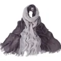 Donna sciarpa lunga sfumata morbido effetto spiegazzato cotone scialle moda elegante - 15