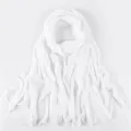 Sciarpa lunga plissettata bianca da donna foulard leggero e traspirante per estate - 180*70cm / 15