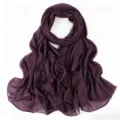 Sciarpa lunga stropicciata viola morbida traspirante leggera copricapo donna primavera estate - 180*70cm / 18