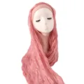 Hijab crinkle pailleté rose avec bonnet, foulard long brillant respirant variante. - 06 Rose