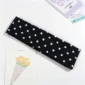 Bandeau élastique large à pois noirs et blancs, accessoire de cheveux tendance et élégant. - Noir Pois Blancs (12)