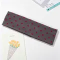 Fascia larga a pois rossi grigi, fascia elastica per capelli, elegante accessorio di moda quotidiano. - Grigio Pois Rossi (01)