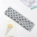 Fascia elastica grigia a pois per donne, morbido accessorio per capelli ideale per tutti giorni. - Grigio Pois Neri (04)