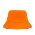 Λεπτομέρεια πορτοκαλί καπέλου bucket, καλοκαιρινός σχεδιασμός υφασμάτινου καπέλου. - M (56-58cm) / Πορτοκαλί