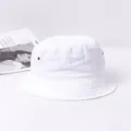 Détail de chapeau bob vintage lavé blanc, chapeau de soleil en coton décontracté. - M (56-58cm) / Blanc