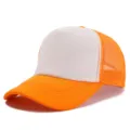 Casquette trucker orange et blanche unisexe, casquette de baseball en maille unie. - Réglable / Orange Blanc(3#)