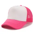 Gorra de camionero rosa y blanca, gorra de béisbol de malla transpirable para verano. - Ajustable / Rosa Blanco(10#)