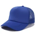 Gorra de camionero de malla azul sólida para hombres y mujeres, gorra de béisbol de verano. - Ajustable / Azul (28#)