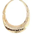 Klobige goldene Metall Statement Kragen Halskette Punk Mode Oversize Schmuck für Damen - Gold