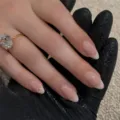 Minimalist French press on nails, short almond false nail tips for daily elegant wear and party. - French Short Almond Two-Tone Style (JP4056)