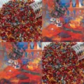Christmas glass seed beads assortment, colorful DIY bracelet jewelry making supplies. - Red Series