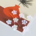 Perline stelle in acrilico per accessori gioielli DIY fatti a mano, collana bracciale. - Bianco trasparente