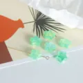 Perline stelle acrilico verde menta traslucido DIY bracciale collana gioielli accessori - Verde