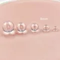 Transparent acrylic round beads with straight holes for DIY handmade jewelry bracelets necklaces. - 8mm / Clear