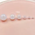 Transparent milky white acrylic round beads straight hole DIY handmade jewelry making supplies - 10mm / Milky White