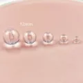 Translucent pink acrylic round beads straight hole DIY handmade bracelet necklace jewelry parts - 12mm / Clear