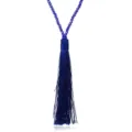 Elegante königsblaue Kristallperlen lange Quaste Halskette Pulloverkette für Damenschmuck - Saphirblau
