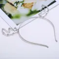 Serre-tête bois de cerf strass argenté métal accessoire cheveux mignon fête vacances détail vue - Argent