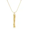 Goldfarbene Metallkette mit abstrakten Kunstanhänger Schlangenkette modischer Schmuck - Buchstabe I / Gold